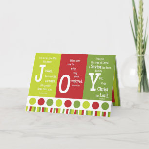 JOY Folded Scripture Verse Christmas Card