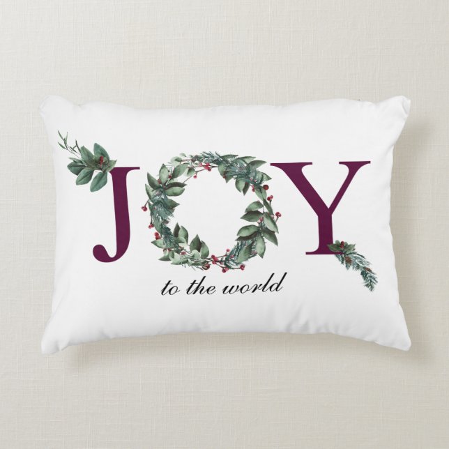 Joy for the holidays  decorative cushion (Front)