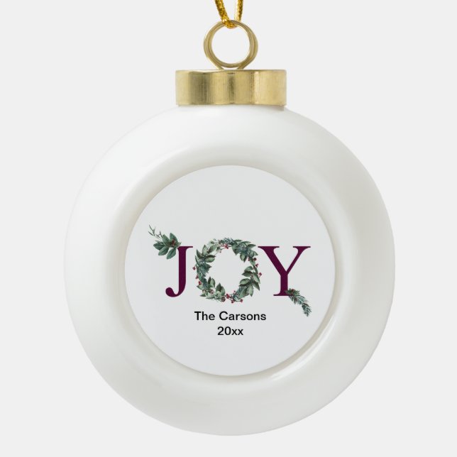 Joy for the holidays ornament  (Front)