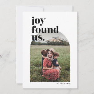 Joy Found Us Arched Photo Holiday Card