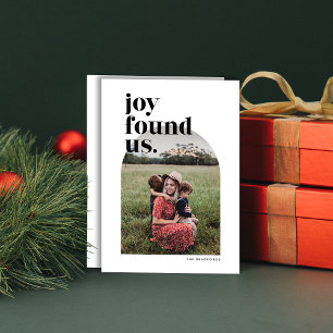 Joy Found Us Arched Photo Holiday Card