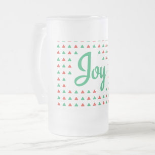 Joy Frosted Glass Beer Mug