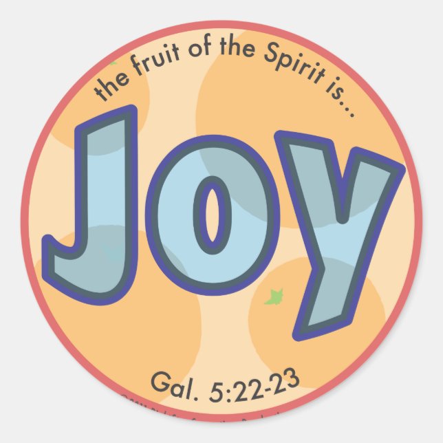 Joy Fruit of the Spirit Spots Sticker (Front)