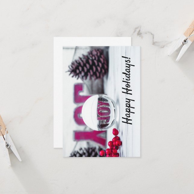 Joy Glass Ball Holiday Collection Card (Front/Back In Situ)