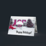 Joy Glass Ball Holiday Collection Card<br><div class="desc">Celebrate the holidays with this collection featuring the word Joy as seen through a glass ball.</div>