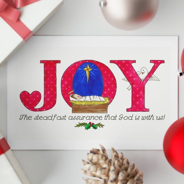 Joy God is with Us Christmas Postcard (Creator Uploaded)