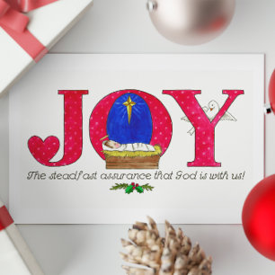 Joy God is with Us Holiday Card