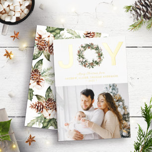 Joy Gold Foil Holiday Card