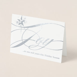 Joy Gold Foil Star Christmas Card