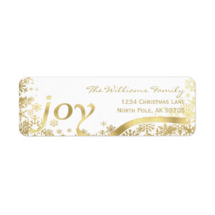 Joy Gold Snowflake Holiday Christmas