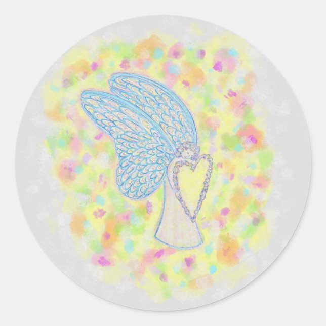 Joy Guardian Angel Art Custom Decal Stickers (Front)