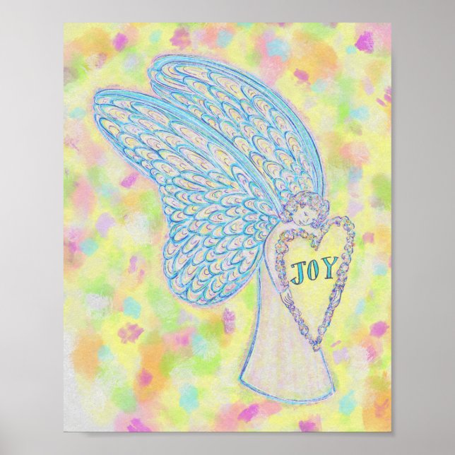 Joy Guardian Angel Art Print Poster (Front)