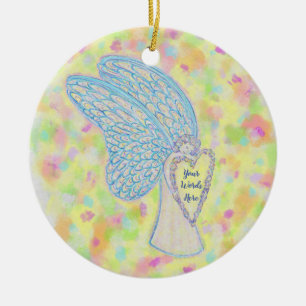 Joy Guardian Angel Custom Holiday Gift Ornament