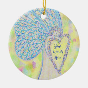 Joy Guardian Angel Custom Holiday Gift Ornaments