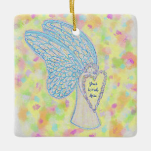Joy Guardian Angel Custom Holiday Gift Ornaments