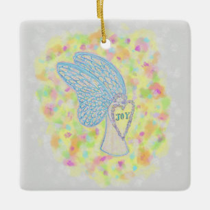 Joy Guardian Angel Custom Holiday Gift Ornaments