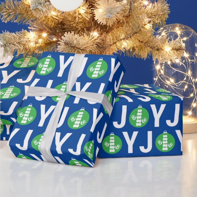 JOY Hands and Spine Logo Ornament Chiropractic Wrapping Paper (Holidays)