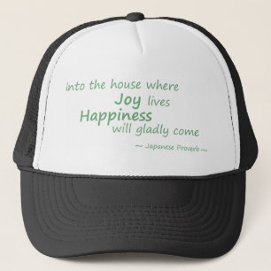 Joy, happiness green trucker hat