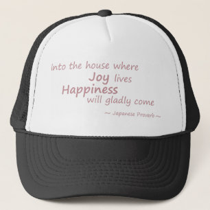 Joy, happiness pink trucker hat