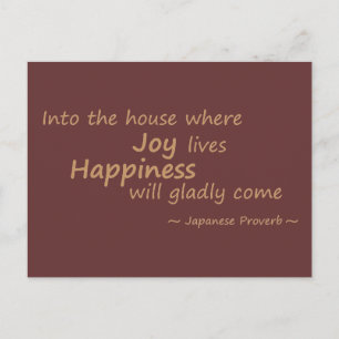 Joy, happiness yellow postcard