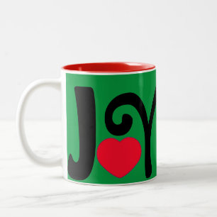 Joy Heart Love Two-Tone Coffee Mug