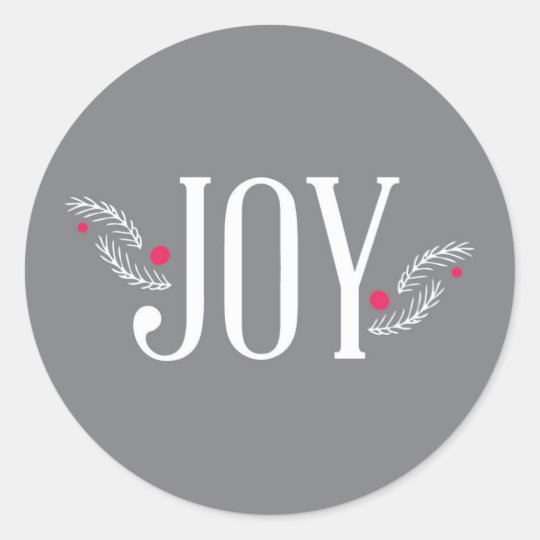 Joy Holiday Collection Round Sticker