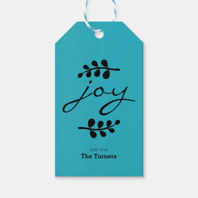 Joy - Holiday Gift Tags (Front)