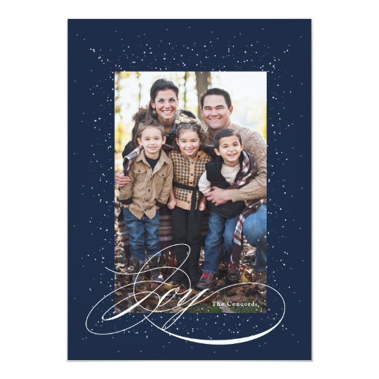 Joy holiday photo card