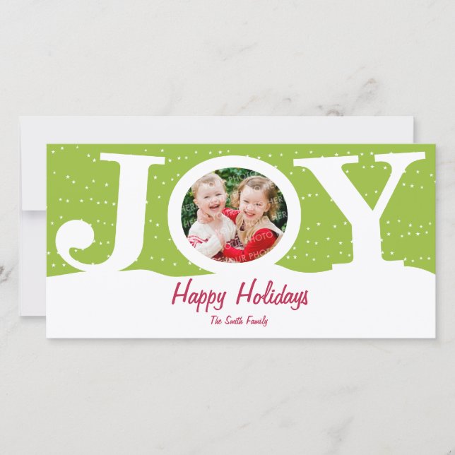 Joy Holiday Photo Card (Front)