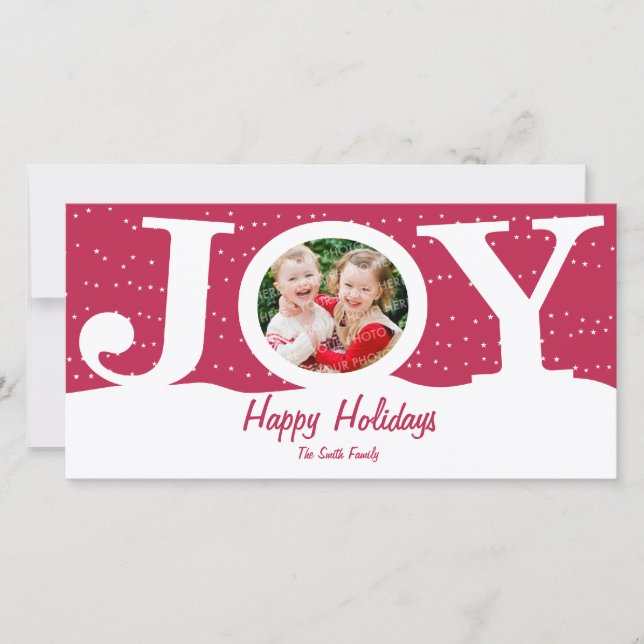 Joy Holiday Photo Card (Front)