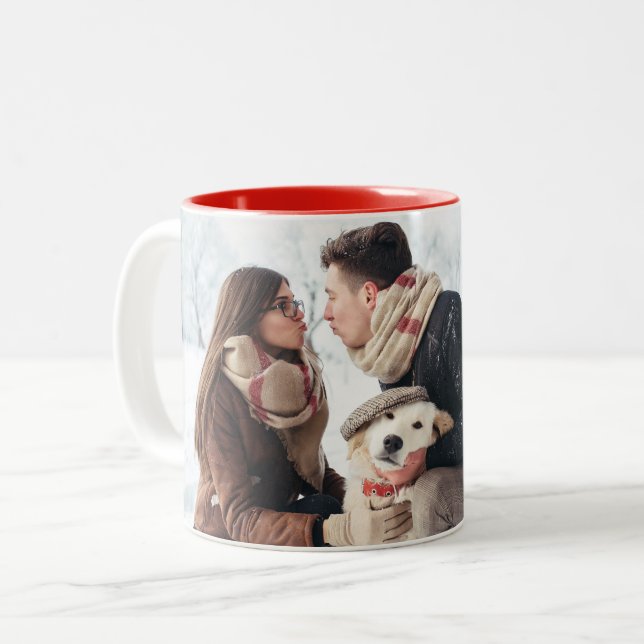 Joy Holiday Photo Mug (Front Left)