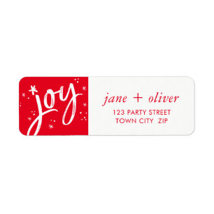 JOY HOLIDAY stylish simple modern fun red sparkles