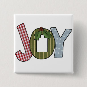 JOY Holiday Tshirts and gifts 15 Cm Square Badge