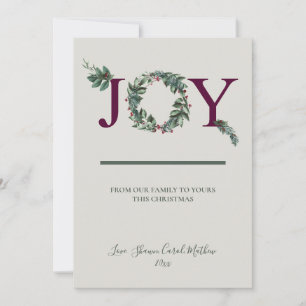 Joy Holidays Greeting Card
