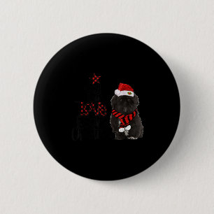 Joy Hope Love Peace Christmas Black Shih Tzus 2020 6 Cm Round Badge