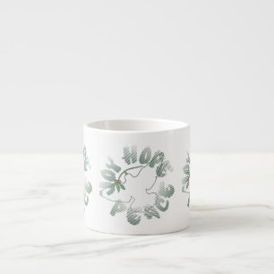 Joy Hope Peace Dove Holiday Espresso Mug