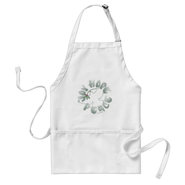 Joy Hope Peace Dove Holiday Standard Apron (Front)