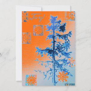 Joy! Hot orange seasonal card