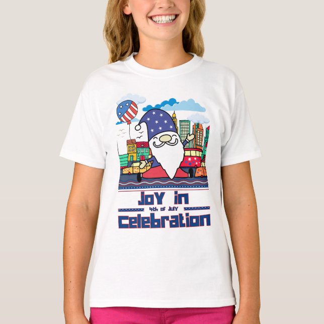 Joy in 4th of July Celebration T-Shirt (Front)