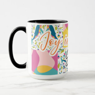 Joy in Every Sip – Colourful Folk-Inspired Pattern Mug