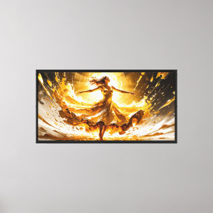 Joy in Gold – Abstract Emotional Landscape Canvas Print