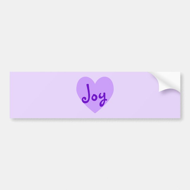 Joy in Purple Bumper Sticker (Front)