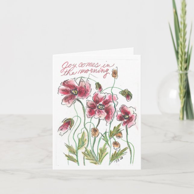 Joy in the morning  note card (Front)