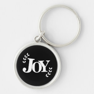 Joy Inspirational Quote Typography Key Ring