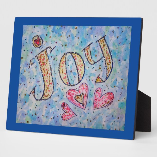 Joy Inspirational Word Painting Poem Plaque (Side)