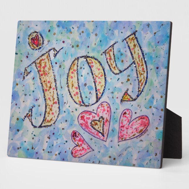 Joy Inspirational Word Painting Poem Plaque (Side)