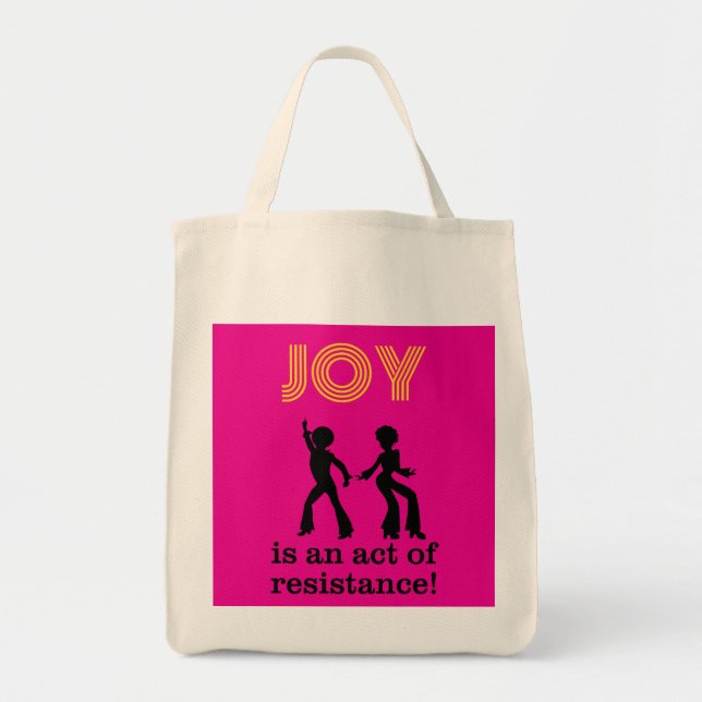 Joy is an act of resistance! - tote bag (2-sided) (Front)