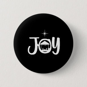 Joy Jesus Nativity Scene Cool Christmas Apparel  6 Cm Round Badge