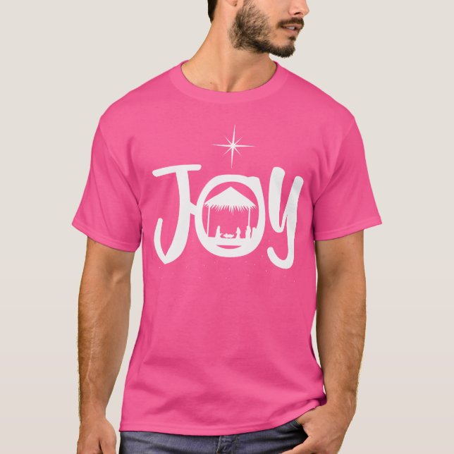 Joy Jesus Nativity Scene Cool Christmas Apparel T-Shirt (Front)