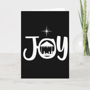 Joy Jesus Nativity Scene Cool Christmas Xmas Chris Card